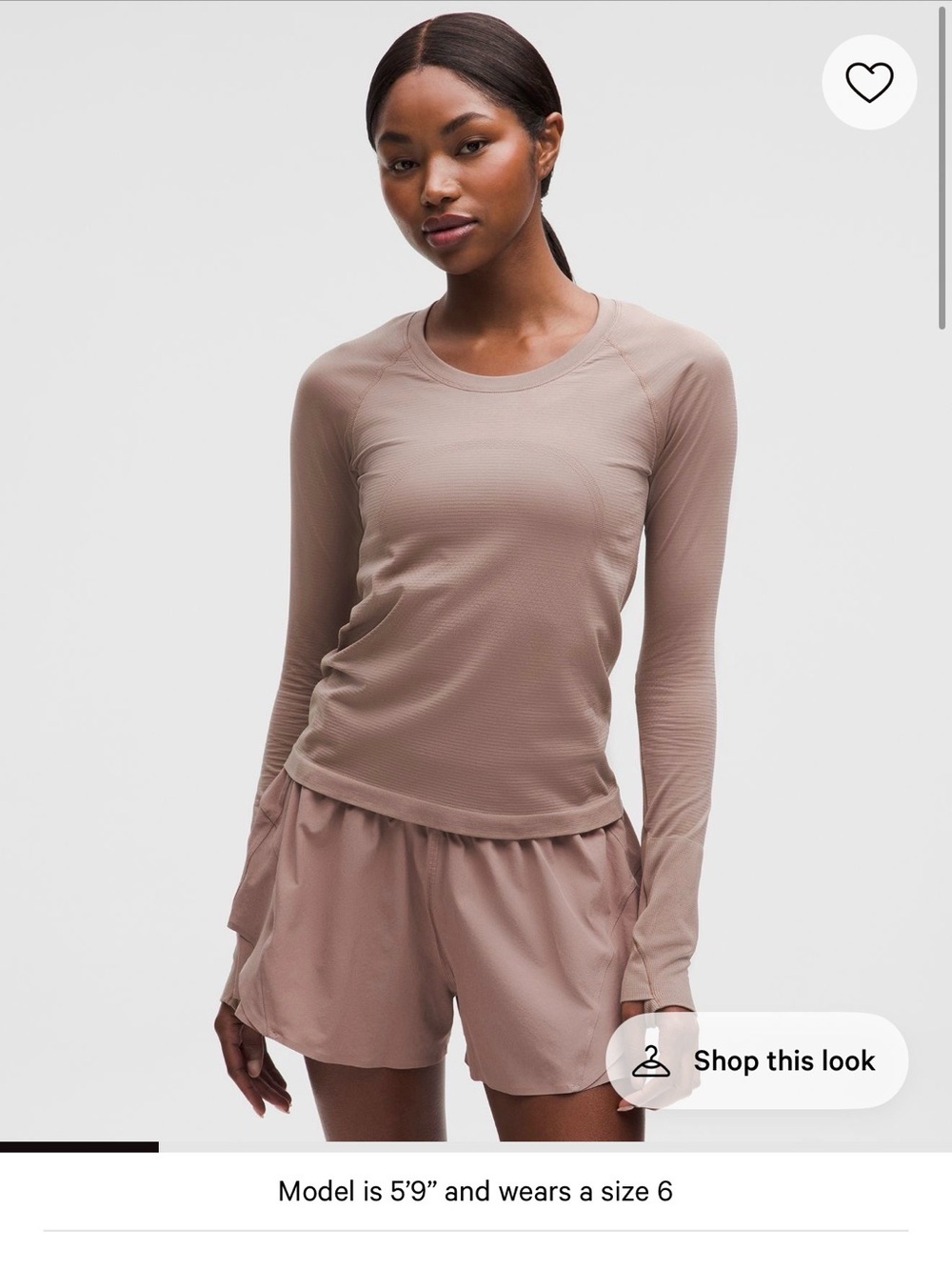 Lululemon Swiftly Tech Long-Sleeve 2.0 Race Length Ash Rose Size 4 NWT